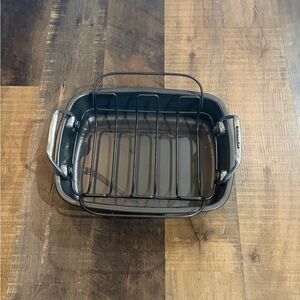 KitchenAid Black Roasting Pan with Rack